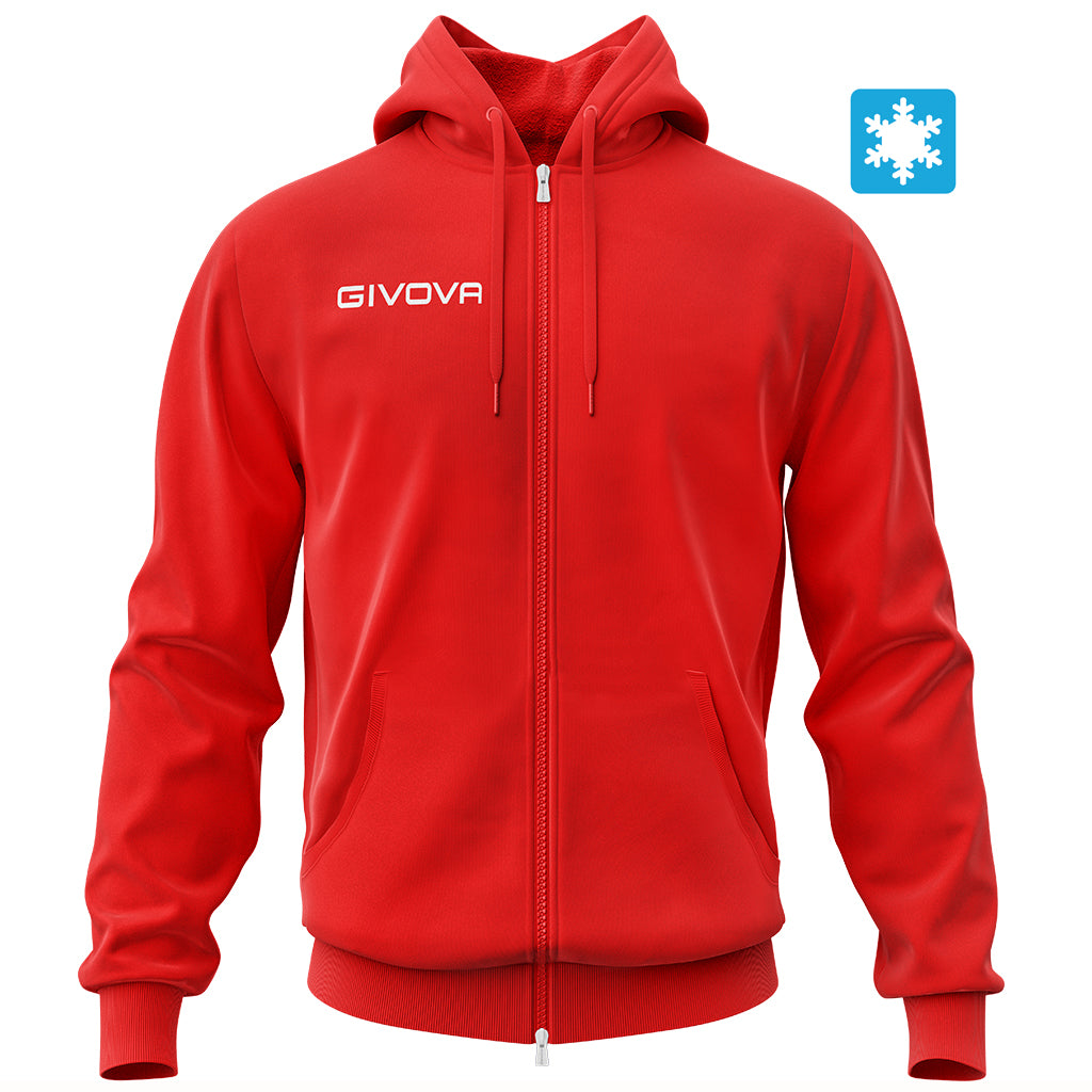 Givova Dukserica King Full Fleece Zip ma021_Crvena