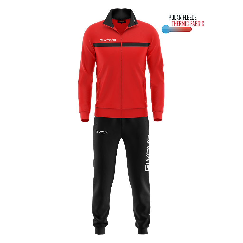 Givova Trenerka One Full Zip tt012 Crveno Crna