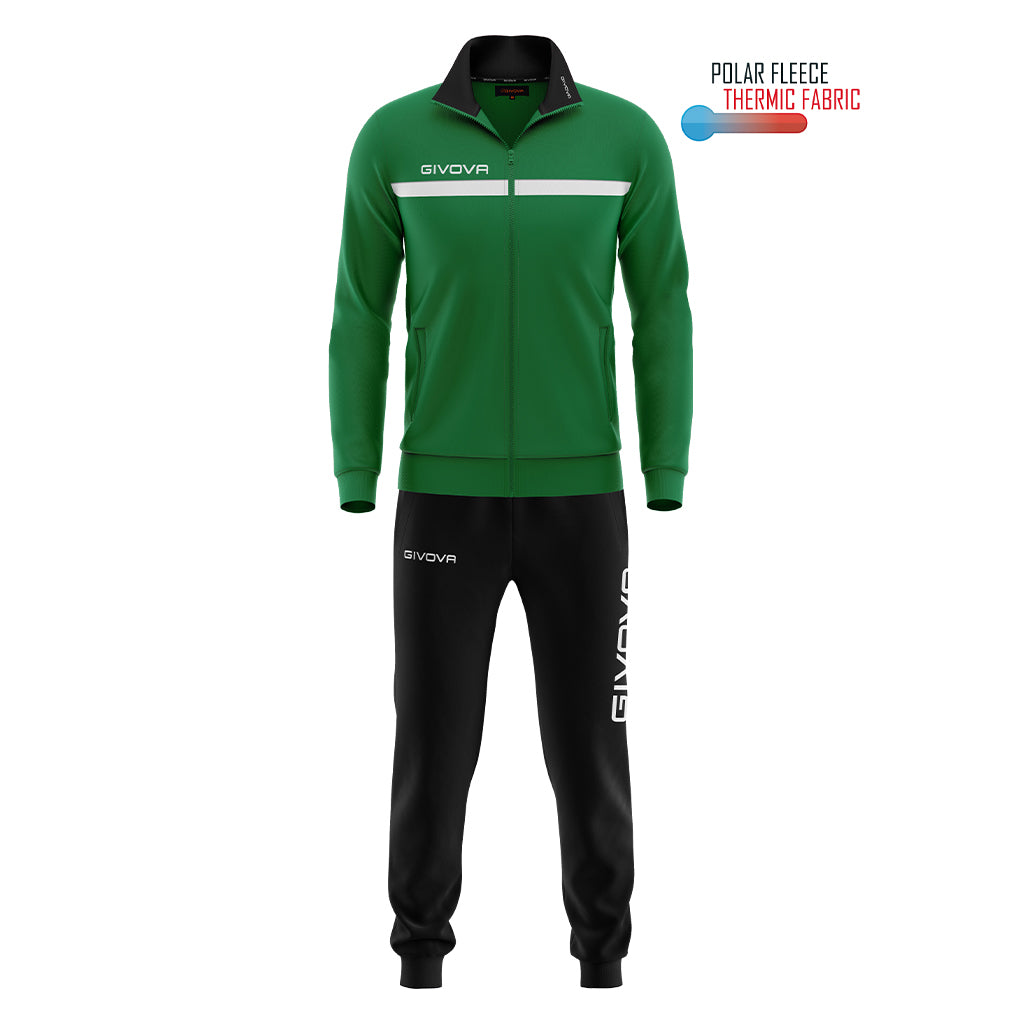 Givova Trenerka One Full Zip tt012 crno zelena