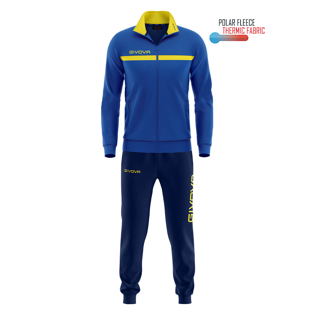 Givova Trenerka One Full Zip tt012 Plavo Žuta